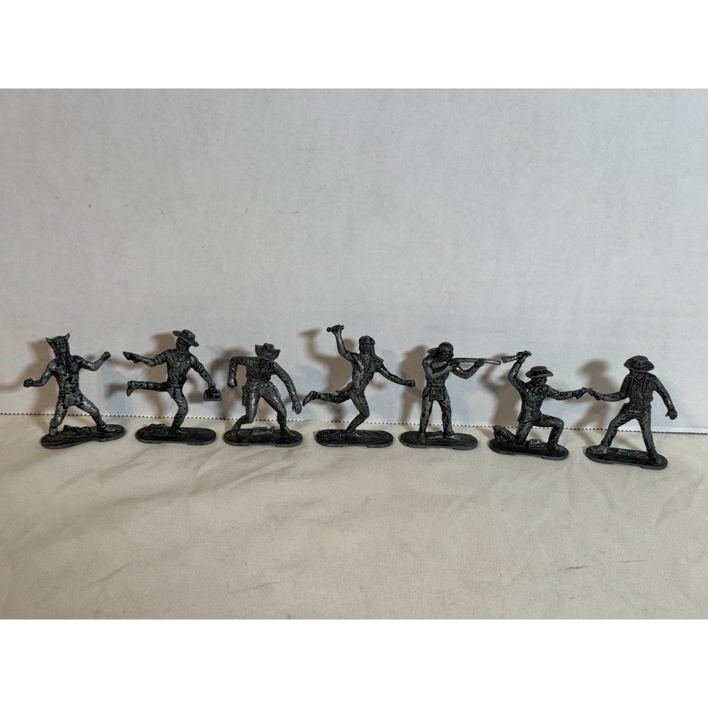 7 - VTG 1960's Lone Star Diecast Famous American Indian & Cowboys England 2.5"